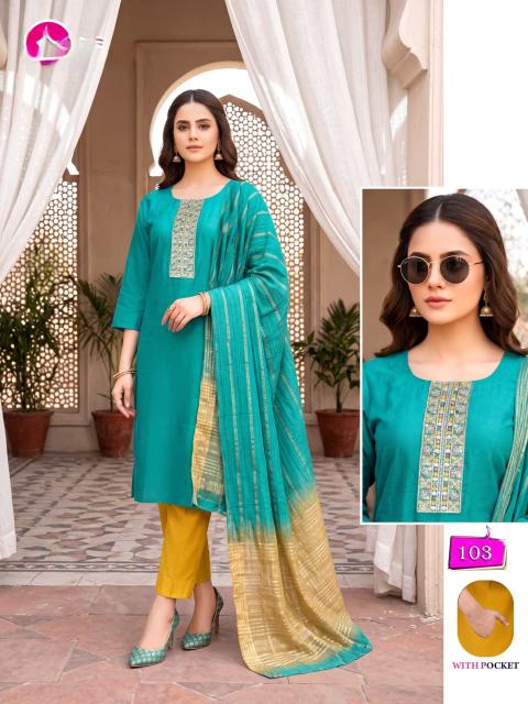 Desi kudi kalki 3pcs wholesale market of ladies kurtis in delhi